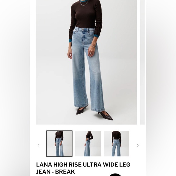 pistola Denim - Lana High Rise Ultra Wide Leg Jeans - Light Blue